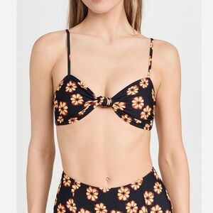 NWT Black Rhode Floral Print Anja Bikini Top in Bombay Bloom Size XS X-Small